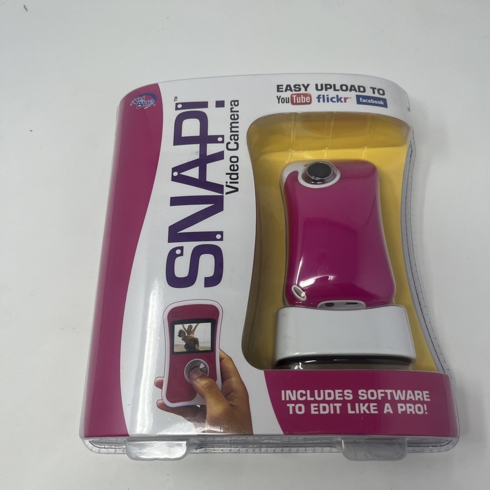 Snap! Digital Pink Video Camera Digital Editing Software Rechargeable 1GB New